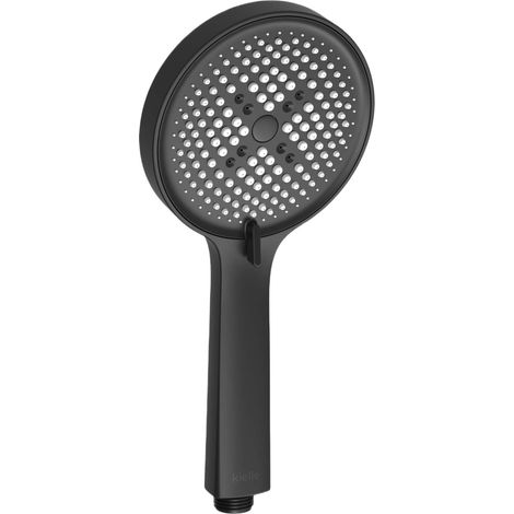 kielle Nefia - Cabezal de ducha 120, 3 chorros, EcoSpare, negro mate 20427004E (1/5)
