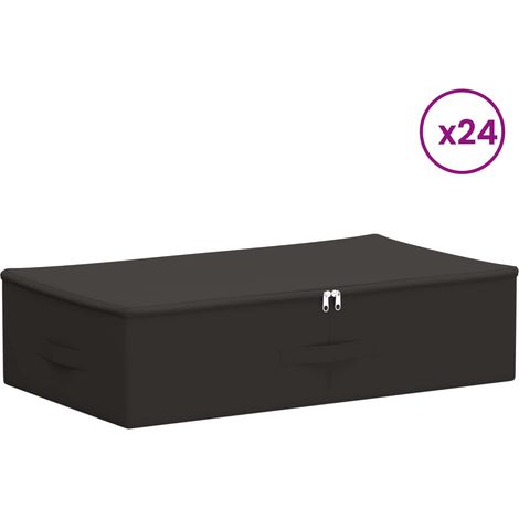 Caja de Almacenamiento 24 pcs Gris antracita 70 x 40 x 18 cm vidaXL