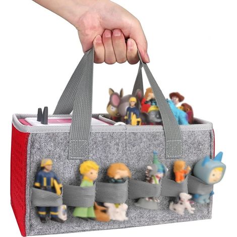 Sac de Rangement en Feutre pour Toniebox - Organisateur avec Poignée pouvant contenir 30 à 40 Figurines Tonies, Accessoire Pratique et Léger (1/5)