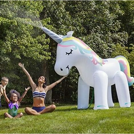 Arroseur Jouets Géant Gonflable Licorne Arroseur Antidérapant Splash Pad Jeu De Plein Air Eau Arroseur Jouet Gonflable Arroseur pour Enfants Adultes (1/4)