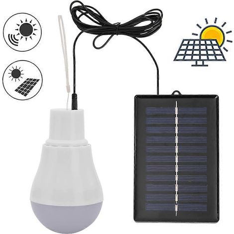 Lampe solaire LED d'extérieur 5V 15W 300lm, rechargeable par USB, lanterne portable, panneau solaire, éclairage extérieur pour tente et camping (1/5)