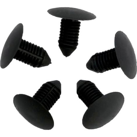 20 rivets en plastique noirs pour pare-chocs et ailes de voiture Ford (trou de 10 mm) - Neufs (1/5)