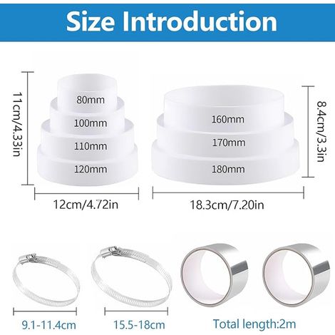 Universal Reducer Diamètre PVC Acier inoxydable (1/2)