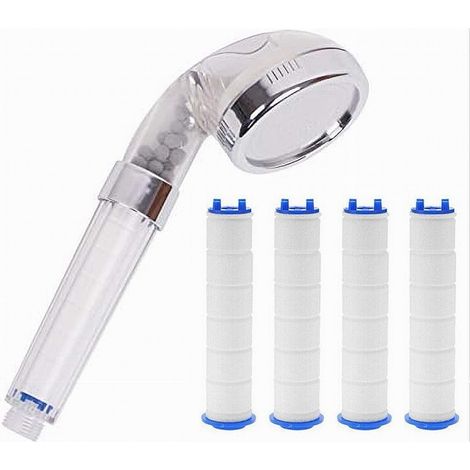 TRADE SHOP - Set 4 Pz Filtro Ricambio Per Doccetta Soffione Doccia Depura Acqua Bagno 87517 -