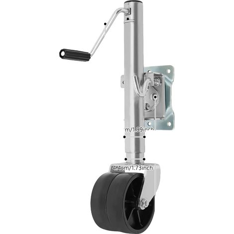 Gato para remolque, diseño de alta resistencia, capacidad de carga de 1500 lb, color plata. (1/2)