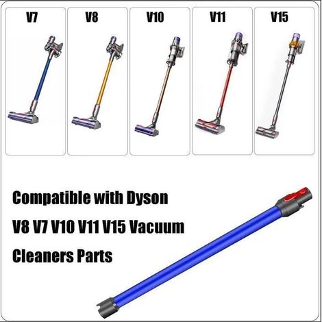 Teleskoprohr, starre Stangenverlängerung, kompatibel für Dyson V11, V10, V8, V7, Länge 72 cm, Schnellverschlussrohr – Blau