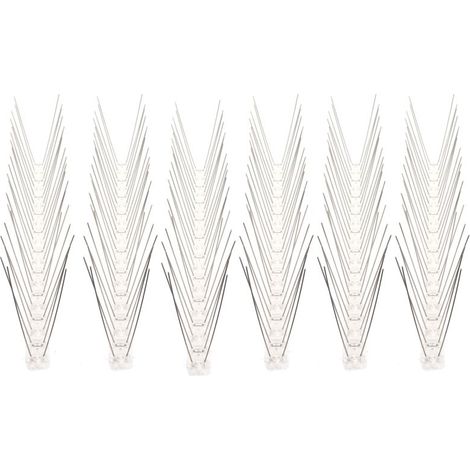 6 Pièces Pic Anti-Oiseaux en Acier Inoxydable, Répulsif Pigeons Extérieur pour Clôtures et Murs (1/5)