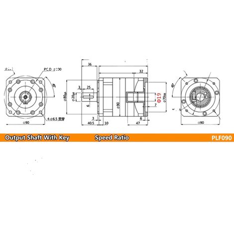 Réducteur Planétaire, Haute Efficacité, Compatibilité Polyvalente, 19mm--80 Servo, Rapport de vitesse 10 à 1-b (1/2)