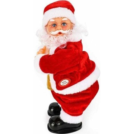 Elektrischer Schaukel-Weihnachtsmann, musikalischer Spielzeug-Weihnachtsmann, batteriebetriebener, singender und tanzender Weihnachtsmann, weitere Weihnachtsdekorationen (1/4)