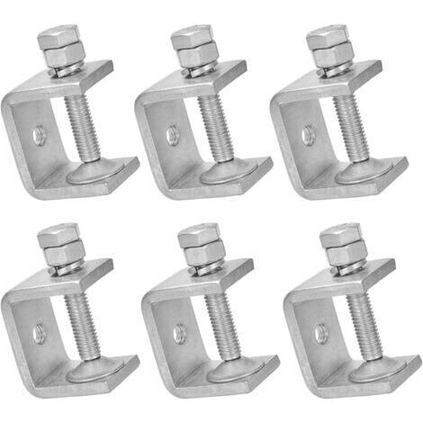 Pinces en C Robustes en Acier Inoxydable, 6 Pièces Ensemble Mini Serre Joint en c Réglables de 0 à 25 mm,Pinces et Tendeurs pour Travail du Bois, Fabrication de Meubles, Bricolage