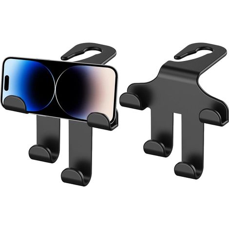 CSPARKV 2 piezas Gancho para bolsa de coche Percha para asiento trasero  Accesorios para el interior del coche, organizador de descanso (1/5)