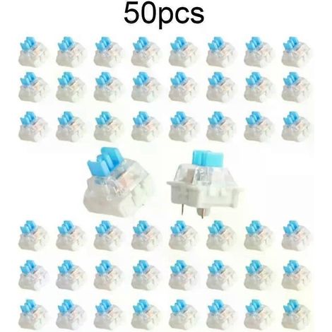 Lot de 50 interrupteurs de clavier, touches de remplacement à 3 broches, interrupteurs tactiles, 2 pour KA, en plastique, pour outils et équipements électriques (1/4)