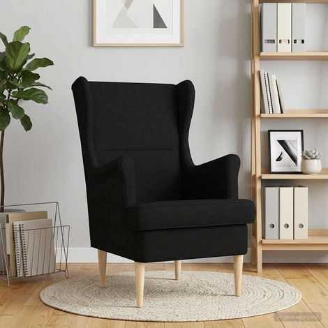 vidaXL fauteuil Noir tissu