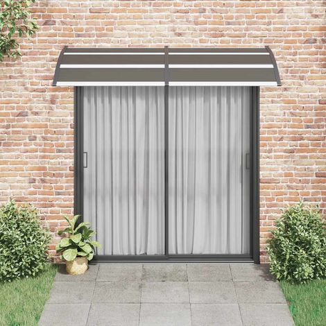 vidaXL Haustürvordach Schwarz 240x100 cm PC