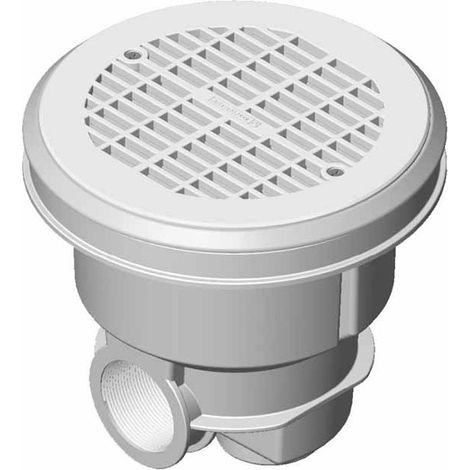 Piletta Norm senza inserti per piscine, griglia piana, colore bianco
