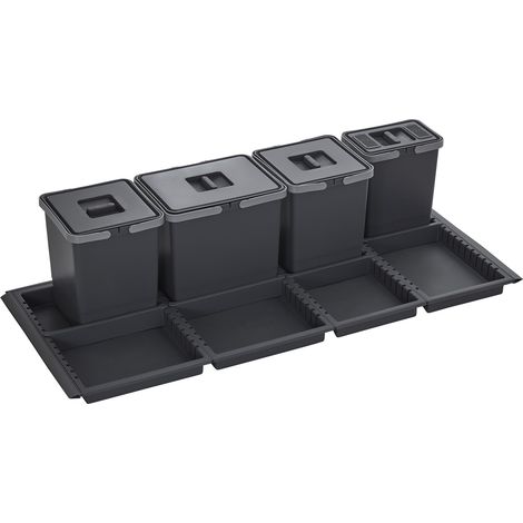 Abfallsammler Metropolis 15+10+10+6L Abfallsystem für Auszug Korpusbreite 120 cm (1/5)