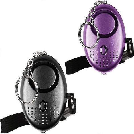 Persönlicher Notrufalarm [2er-Pack] Scream Safesound Sicherheitsalarm 130dB LED-Taschenlampe für Kinder/Frauen/Senioren/Schüler Selbstverteidigung und sicheren Schutz (1/5)