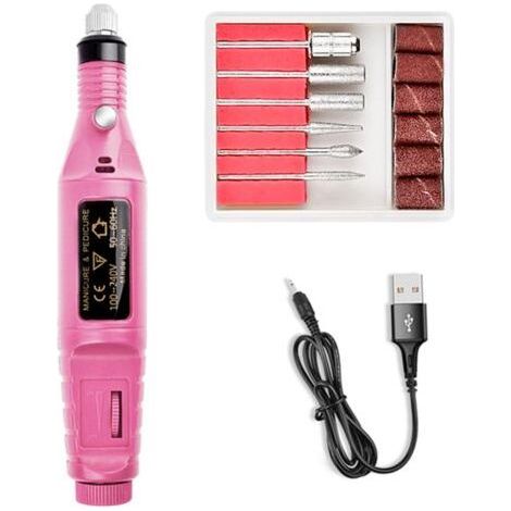Outil de gravure de stylo de gravure DIY avec ponceuse électrique manivelle polisseur d'armure pour la gravure métal verre cuir bois plastique, rose (1/5)