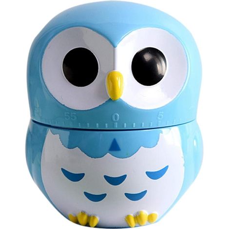 Minuteur de cuisine à cadran rotatif en forme de hibou, minuteur mécanique à compte à rebours, montre de cuisine avec rappel d'activité. A (1/3)