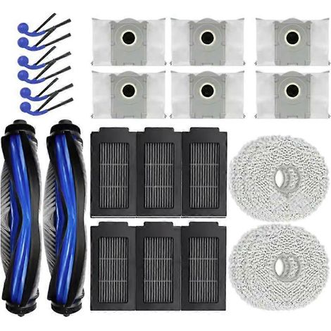 Set mit 26 Ersatzteilen für Ecovacs Deebot T30C Omni und T30C Pro Omni Staubsauger: Hauptbürste, Reinigungstücher, Staubbeutel und Seitenbürsten. (1/5)