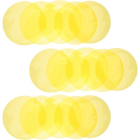 Filtres Colorés Adhésifs 15 Pièces 7,4 CM pour Correction de Couleur de Lampe, Film Transparent Réutilisable pour Éclairage LED Intérieur et Extérieur (1/5)