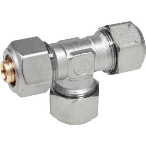 Raccordo Giacomini a T con adattatori per multistrato 16x2 R564MX048