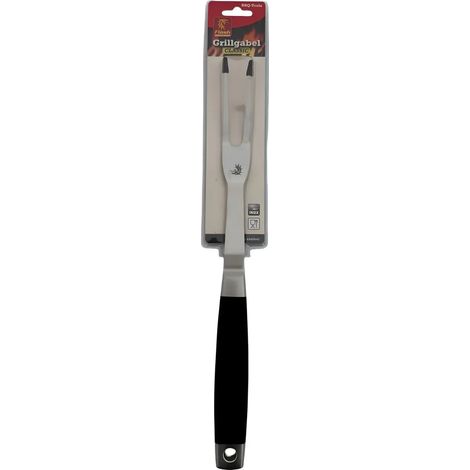 Forchettone Barbecue Acciaio Inox Manico Antiscivolo Utensile Griglia (1/4)