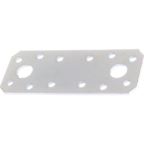 846329 Platine d'assemblage, plastifiée blanche, 96 x 35 mm, Set de 50 pièces