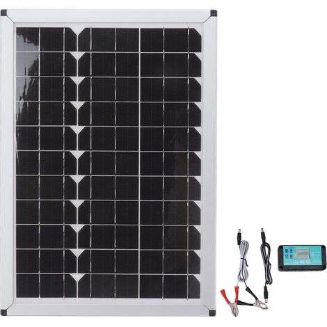 100W 18V Solar Panel Battery Charger Kit Monocrystalline Silicon Solar Panel with Dual USB Controller for Car RV Marine Boat (1/5)