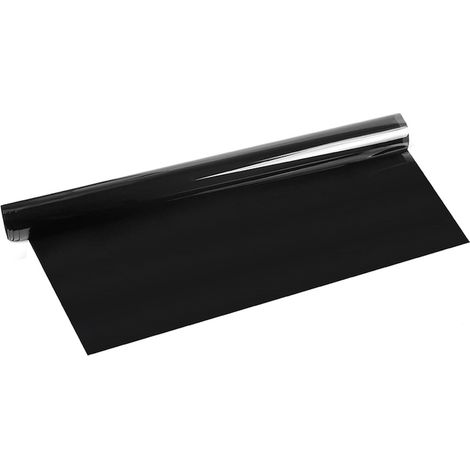 Film de protection pour vitres, QttvbTna, PET, anti-UV, transmission de la lumière visible (TLV) 70 %, 50 x 300 cm, noir (1/5)