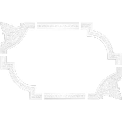 Cornice di parete e soffitto fregio stucco telaio resistente agli urti AC255: Segmento AC255-11  260 x 260 x 23 mm (1/4)