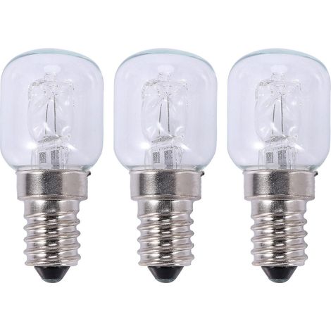 3 ampoules halogènes E14 haute température 500 degrés 25 W pour four à bulles, culot E14 250 V 25 W, à quartz. (1/4)