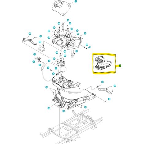 Cache de colonne de direction Husqvarna TC112 / TC114 / TS112 / TS114