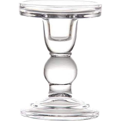 Bougeoir En Verre Transparent Bougeoir Chandelier Hauteur 11,5 Cm (1/5)