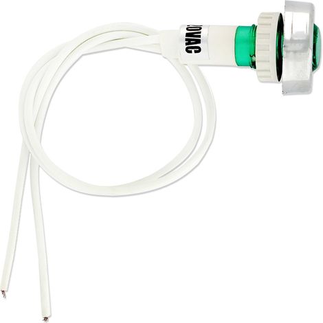 SPIA LUMINOSA COLORE VERDE CON GHIERA CON FILI DIAMETRO INCASTRO 10mm vari usi
