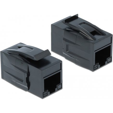 Delock Conector RJ45 para el mÃ³dulo Keystone  Conector RJ45 Cat.6A UTP negro