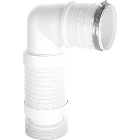 McAlpine WC-CON8F18-S-BTW 97-107mm Inlet 90 Degree Flexible WC Connector for Back to Wall WC Pan for Installation in Vertical Position (1/3)