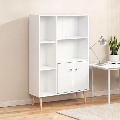 Meuble de rangement de bureau bianco 80 x 23,5 x 123 cm (1/5)