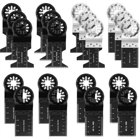 20-teiliges Set multifunktionaler oszillierender Sägeblätter zum Schneiden von Metall und Holz (1/5)