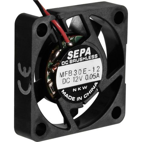 SEPA MFB30E12 Axiallüfter 12 V/DC 4.0 m³/h (L x B x H) 30 x 30 x 6.5 mm
