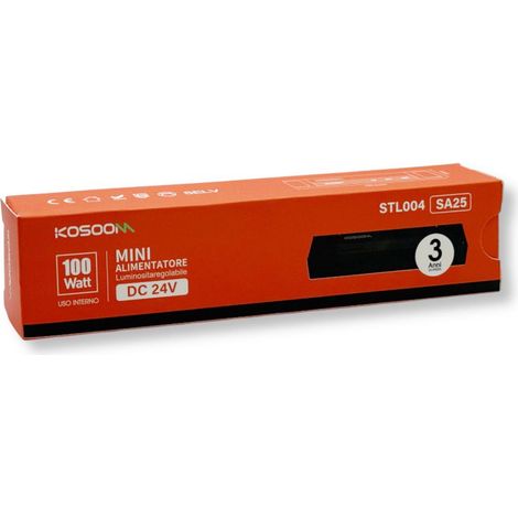 Trasformatore LED slim 24V dimmerabile DIP, alimentatore sottile IP20 uso interno, Disponibili 60W 100W 150W 200W 300W (100W) (1/5)