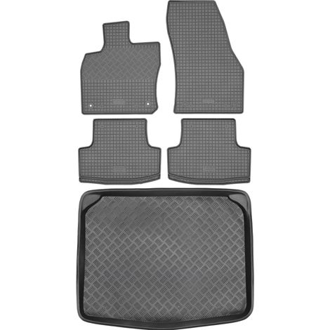 Skoda Karoq Crossover à partir de 2018 SET - tapis de voiture en caoutchouc + tapis de coffre (1/5)