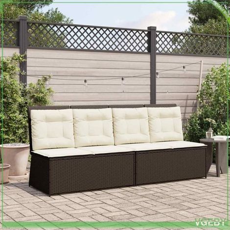Banc de jardin inclinable - FAFEICY - 3394468 - Marron - Polyrotin - Dossier réglable (1/5)