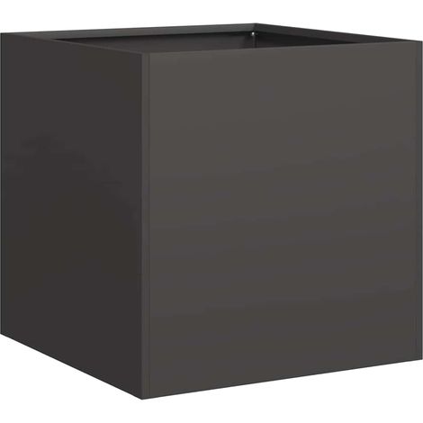 Maison Exclusive - Pflanzkübel Schwarz 40x40x40 cm Kaltgewalzter