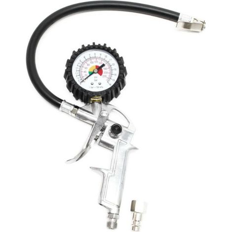 Pistolet de gonflage Air comprimé 0-16 bars Jauge de pression Air Pneu de voiture Moto Pneumatique (1/3)