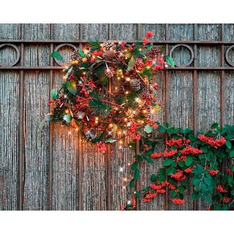 Guirlande lumineuse de Noël LED blanc chaud scintillante flash 16 m (1/3)