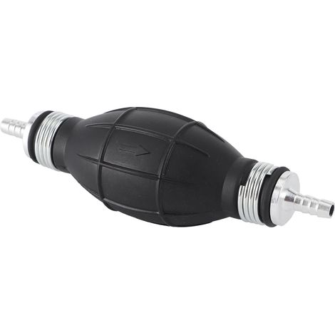 Pompe de transfert de carburant à poire en caoutchouc et alliage d'aluminium, amorceur manuel pour essence, diesel, huile et eau (1/5)