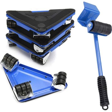 Ensemble d'outils de levage de meubles bleu amélioré de 5 pièces pour déménagement, robuste (1/5)