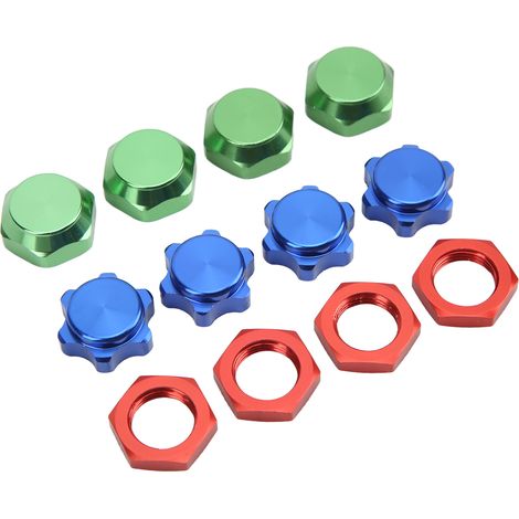 17-mm-Sechskant-Radmutter aus Aluminiumlegierung mit Radkappe für 1/8-RC-Car-Upgrade-Teile (1/5)