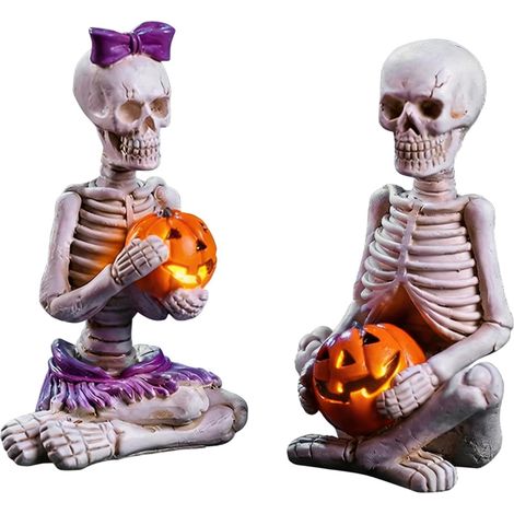 Halloween LED Skelett Ornamente, gruselige Dekoration für Halloween – ideal als Geschenk für Halloween-Fans (1/5)